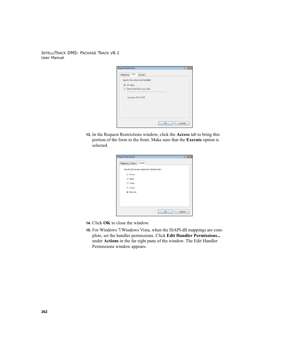 IntelliTrack Package Track User Manual | Page 276 / 296