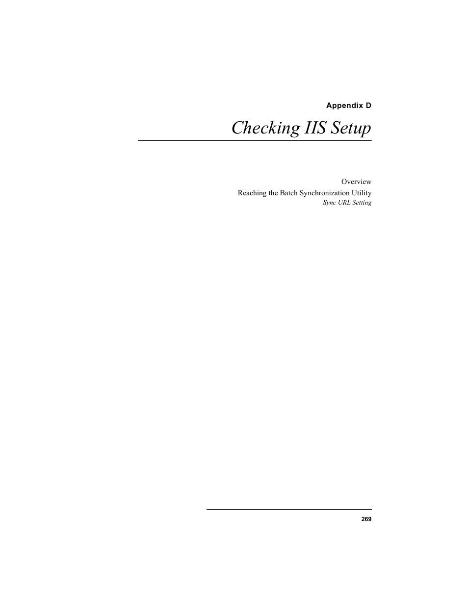 Appendix d, Checking iis setup, Appendix d: checking iis setup | IntelliTrack Package Track User Manual | Page 283 / 296