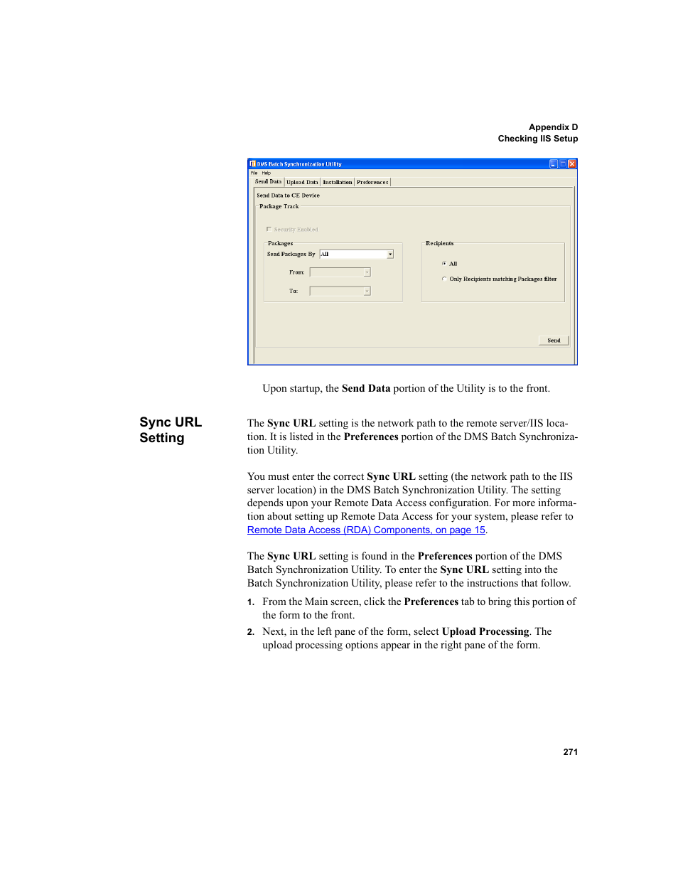 Sync url setting | IntelliTrack Package Track User Manual | Page 285 / 296