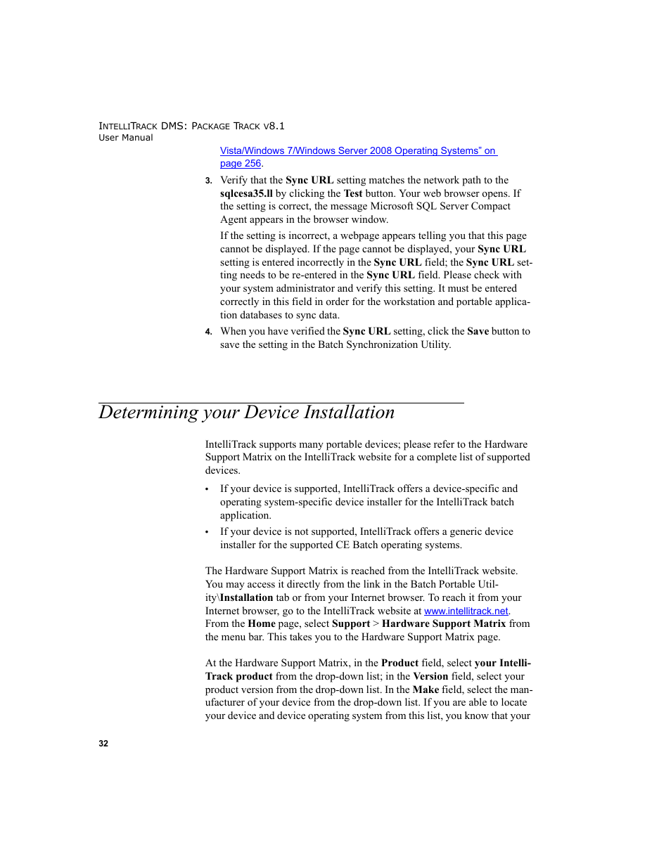 Determining your device installation, Determining your | IntelliTrack Package Track User Manual | Page 46 / 296