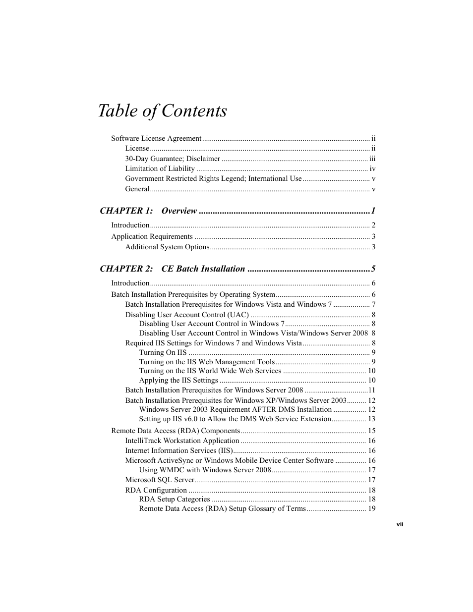 IntelliTrack Package Track User Manual | Page 7 / 296