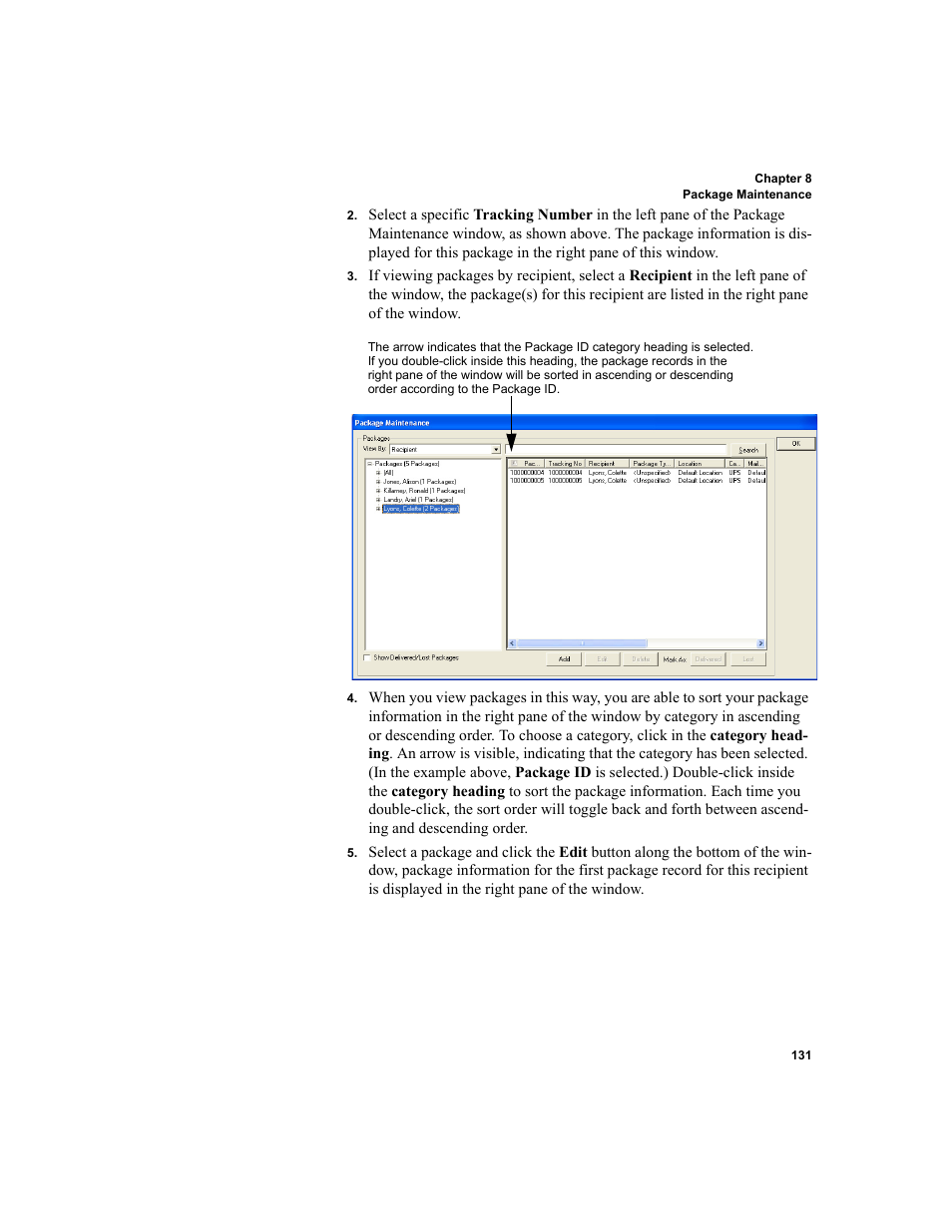 IntelliTrack Package Track User Manual | Page 147 / 230