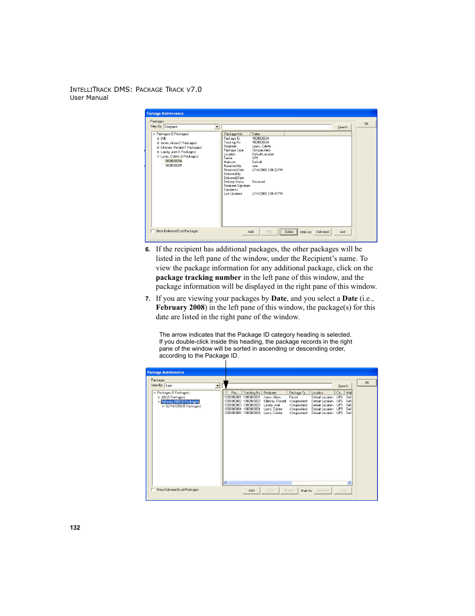 IntelliTrack Package Track User Manual | Page 148 / 230