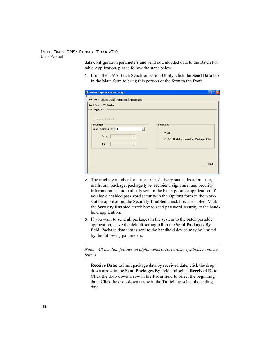 IntelliTrack Package Track User Manual | Page 172 / 230