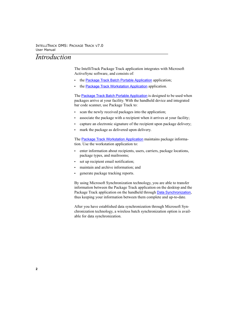 Introduction | IntelliTrack Package Track User Manual | Page 18 / 230