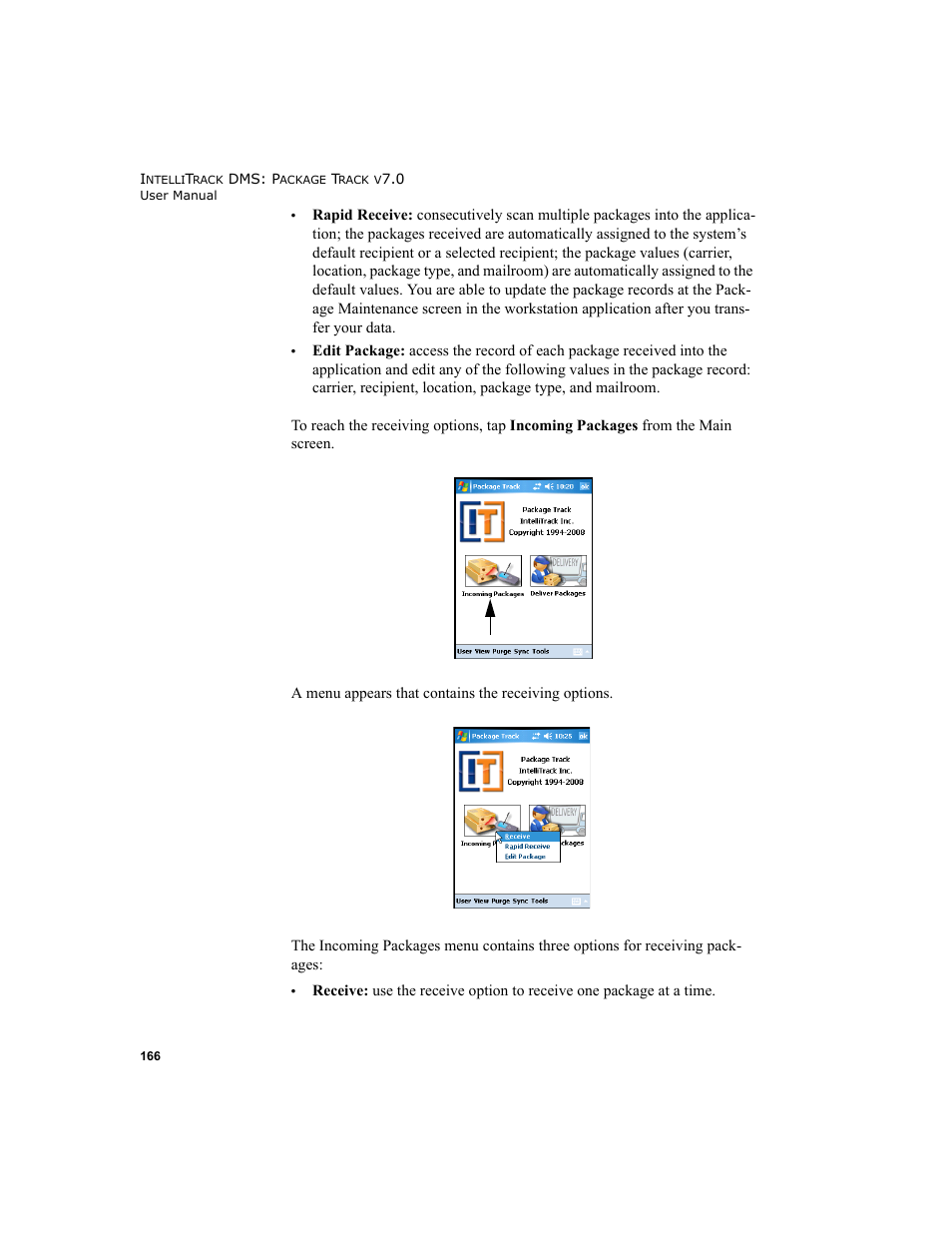 IntelliTrack Package Track User Manual | Page 182 / 230