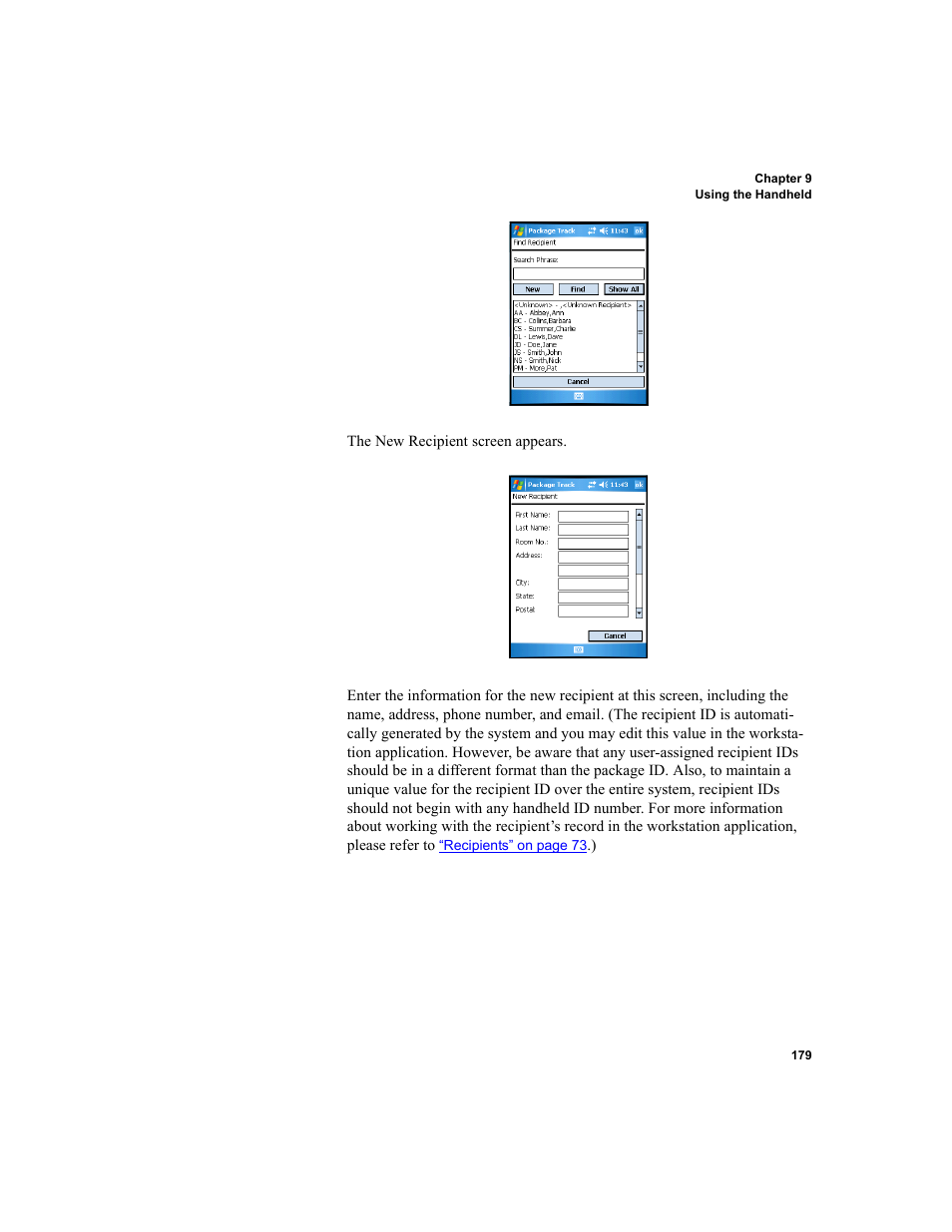 IntelliTrack Package Track User Manual | Page 195 / 230