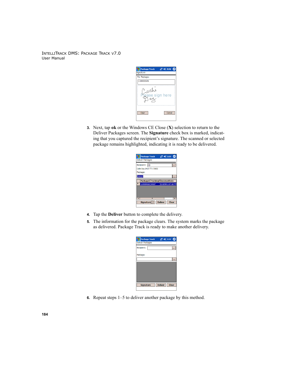 IntelliTrack Package Track User Manual | Page 200 / 230