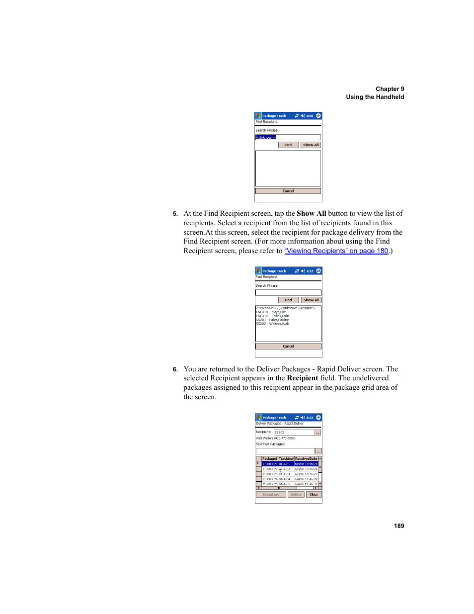 IntelliTrack Package Track User Manual | Page 205 / 230