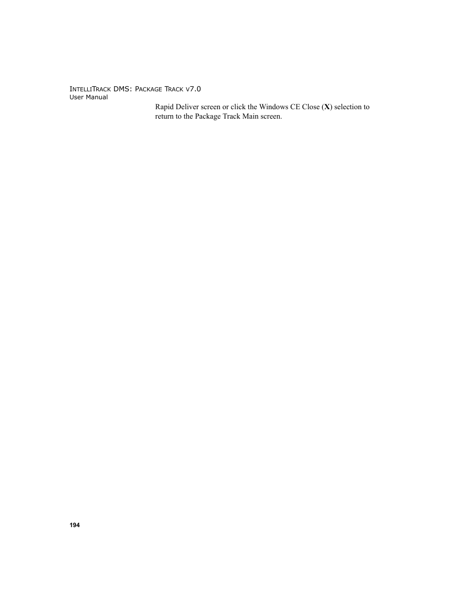 IntelliTrack Package Track User Manual | Page 210 / 230