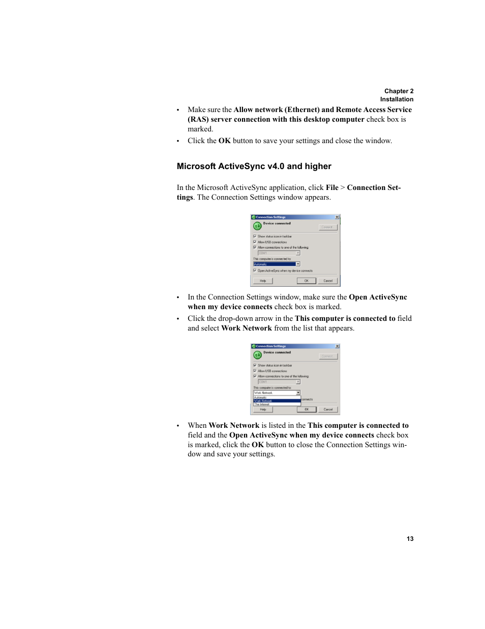 Microsoft activesync v4.0 and higher | IntelliTrack Package Track User Manual | Page 29 / 230