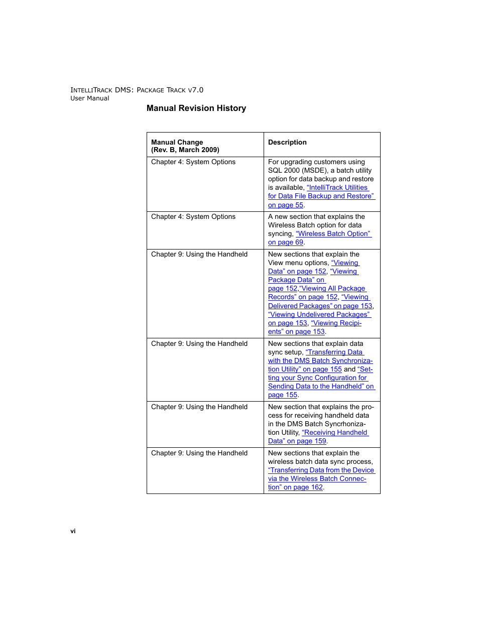 IntelliTrack Package Track User Manual | Page 6 / 230