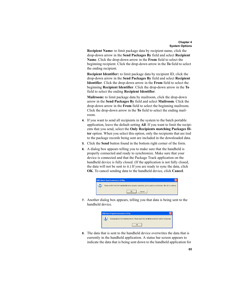 IntelliTrack Package Track User Manual | Page 81 / 230