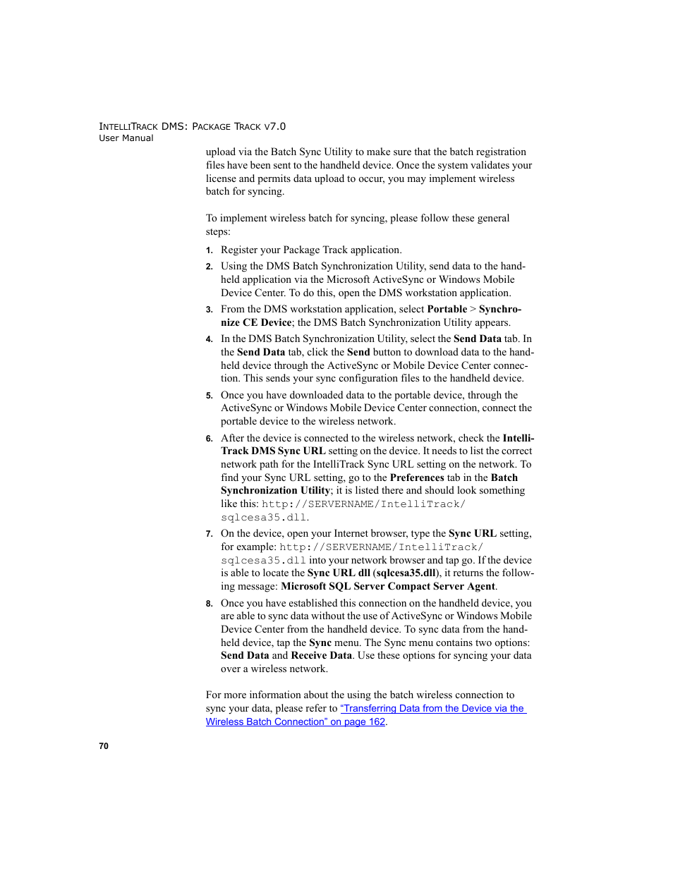 IntelliTrack Package Track User Manual | Page 86 / 230