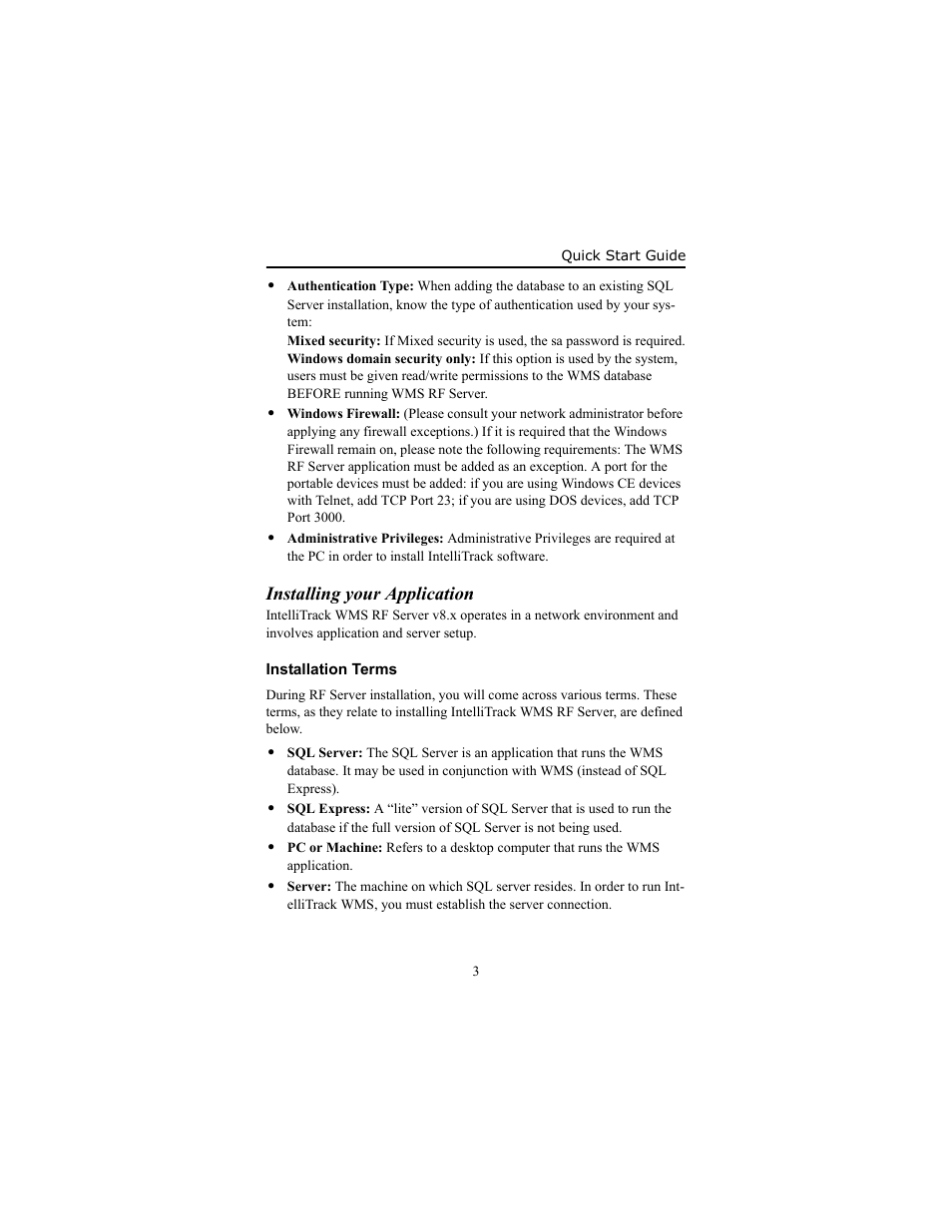 Installing your application | IntelliTrack WMS – Warehouse Management System User Manual | Page 7 / 12