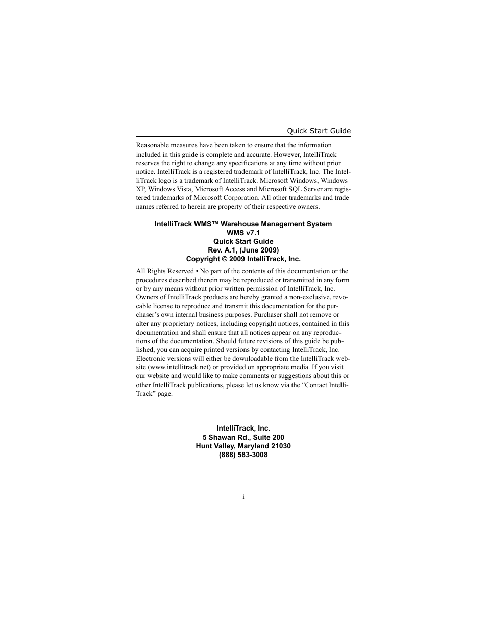 IntelliTrack WMS – Warehouse Management System User Manual | 26 pages