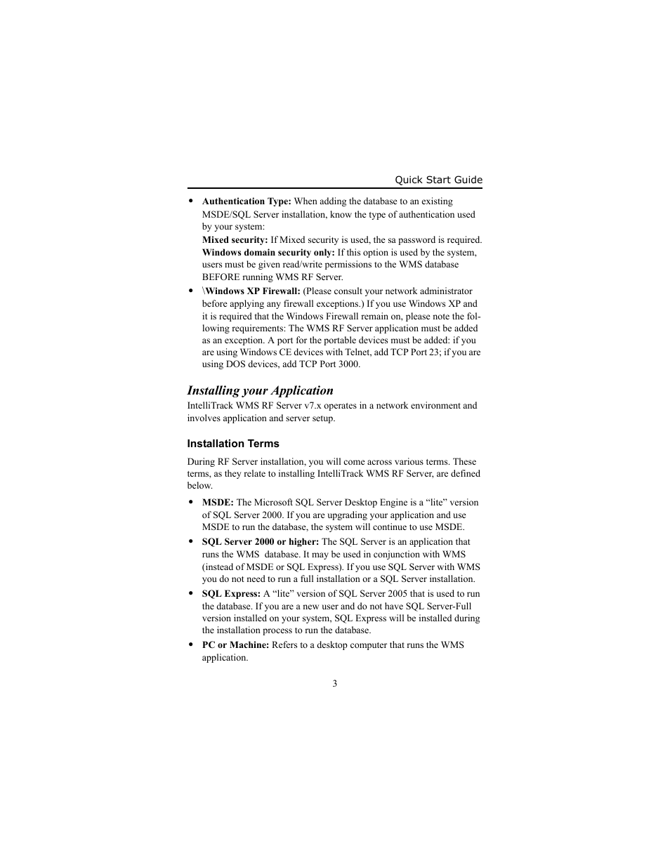 Installing your application | IntelliTrack WMS – Warehouse Management System User Manual | Page 7 / 14
