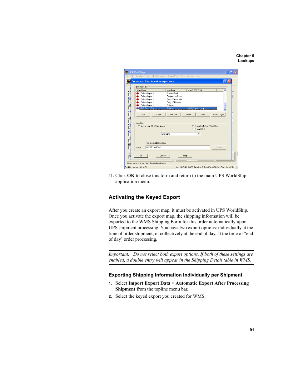 Activating the keyed export | IntelliTrack WMS – Warehouse Management System User Manual | Page 117 / 466