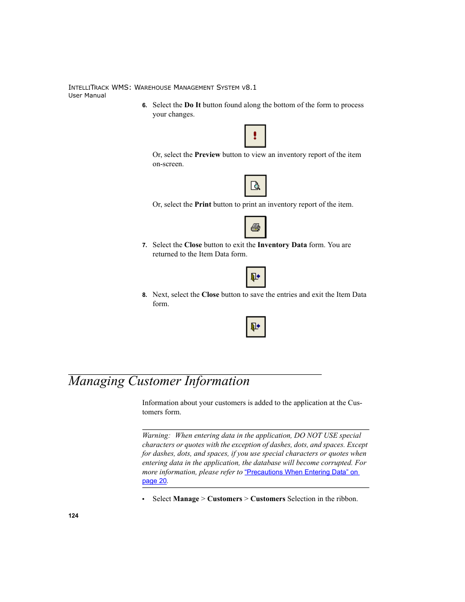 Managing customer information, R to | IntelliTrack WMS – Warehouse Management System User Manual | Page 150 / 466