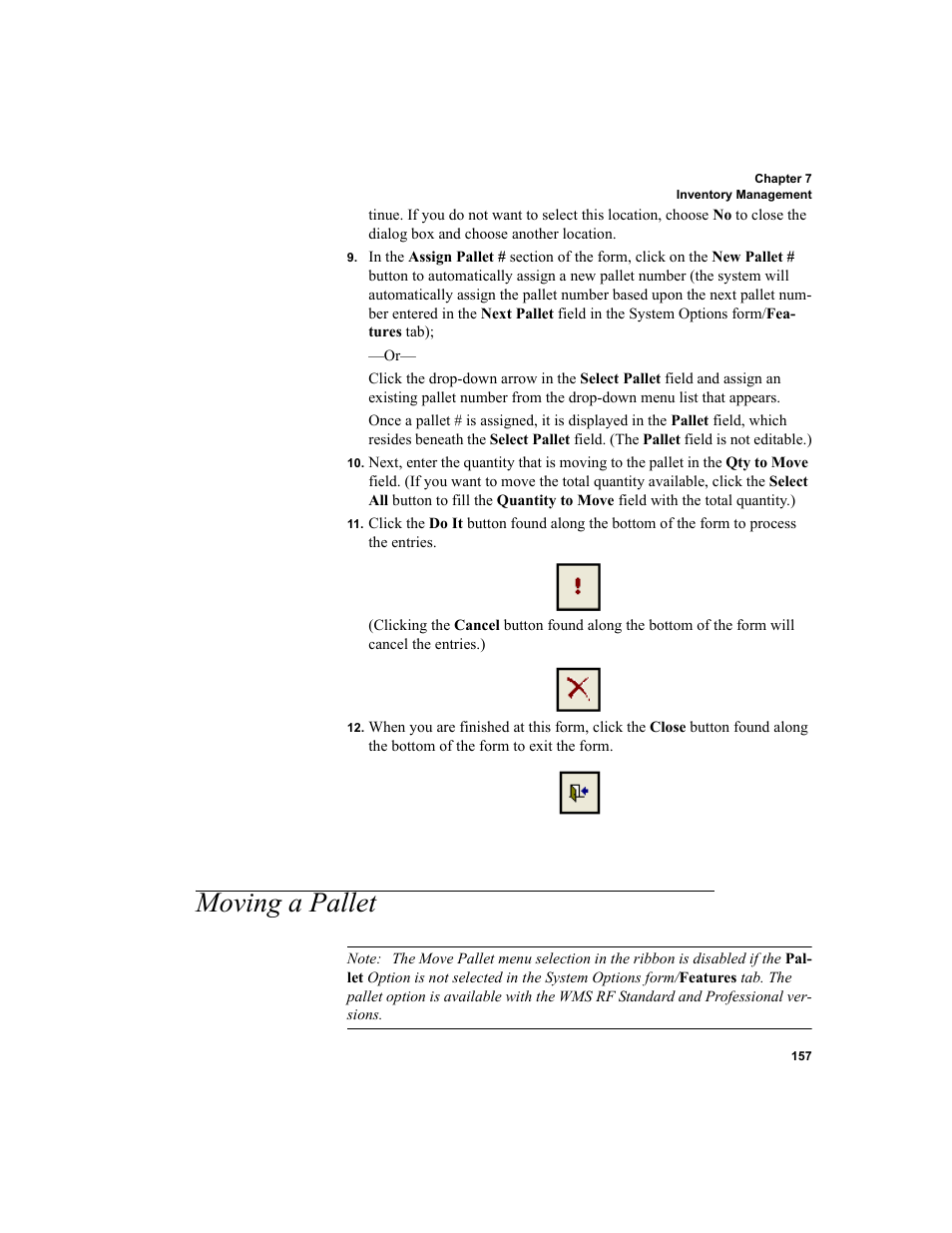 Moving a pallet | IntelliTrack WMS – Warehouse Management System User Manual | Page 183 / 466