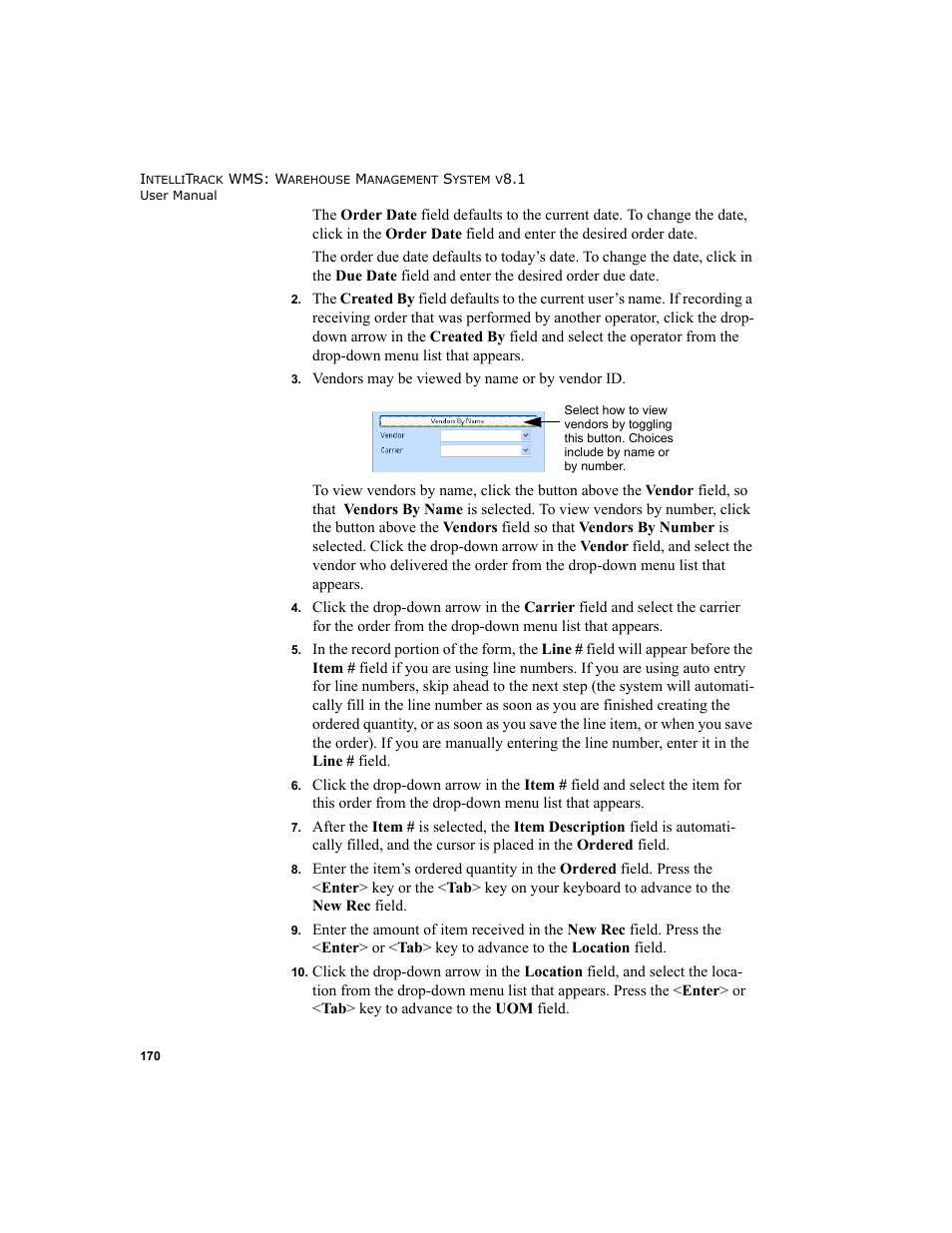 IntelliTrack WMS – Warehouse Management System User Manual | Page 196 / 466