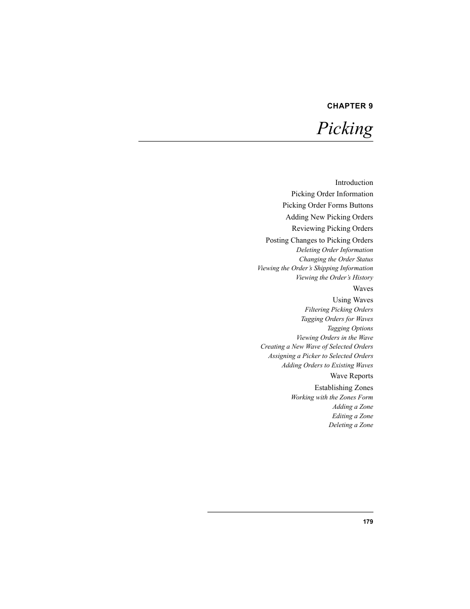 Chapter 9, Picking | IntelliTrack WMS – Warehouse Management System User Manual | Page 205 / 466