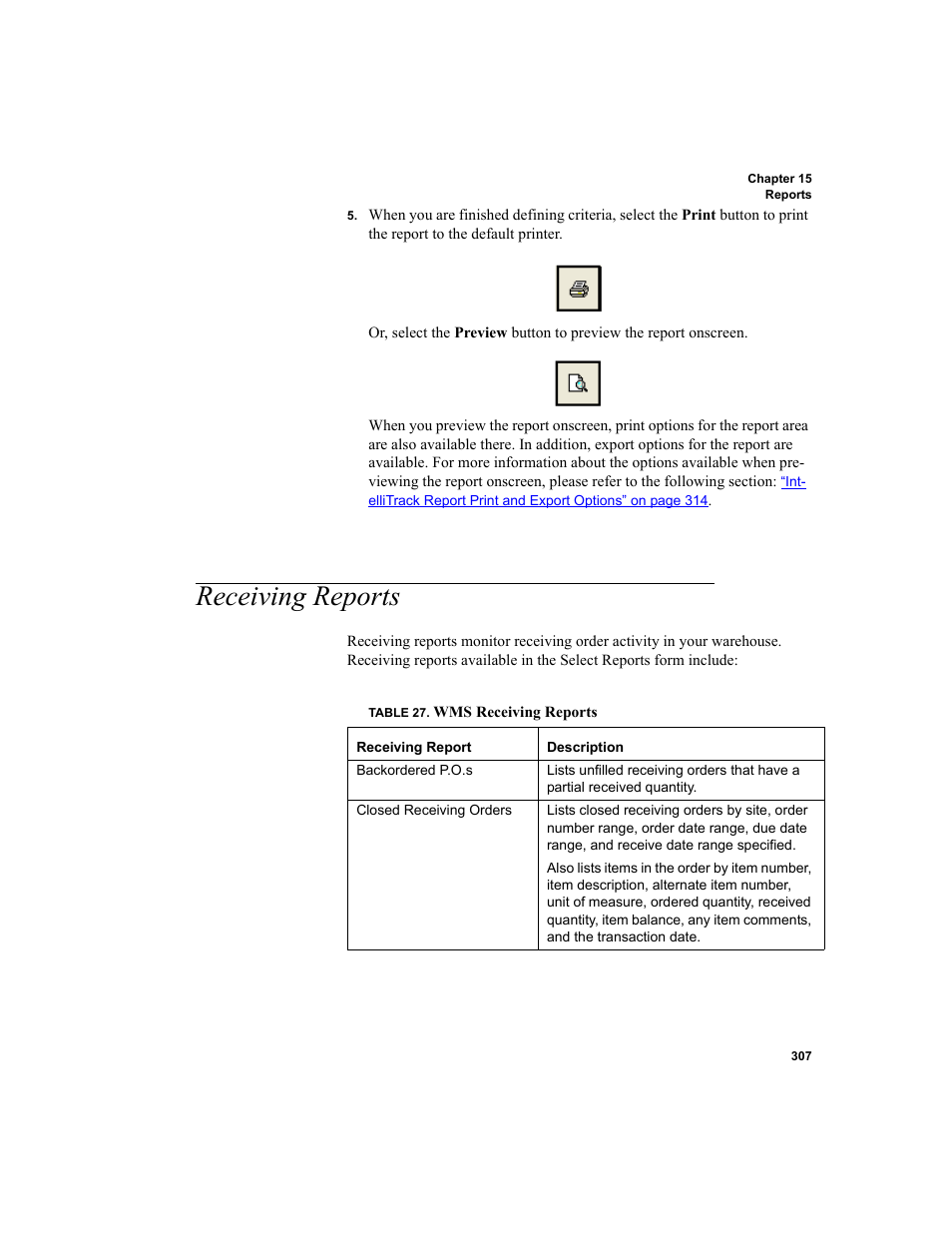Receiving reports | IntelliTrack WMS – Warehouse Management System User Manual | Page 333 / 466
