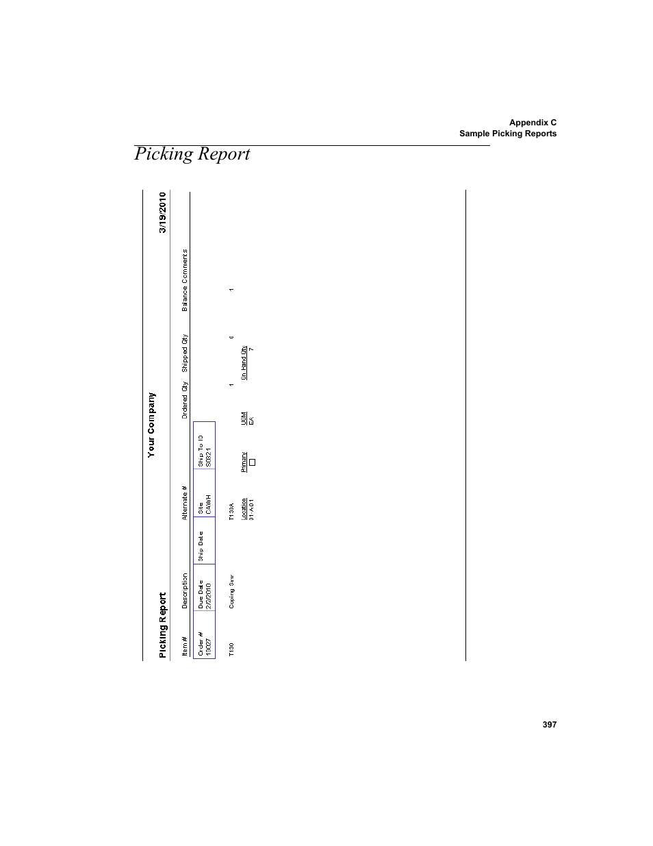 Picking report | IntelliTrack WMS – Warehouse Management System User Manual | Page 423 / 466