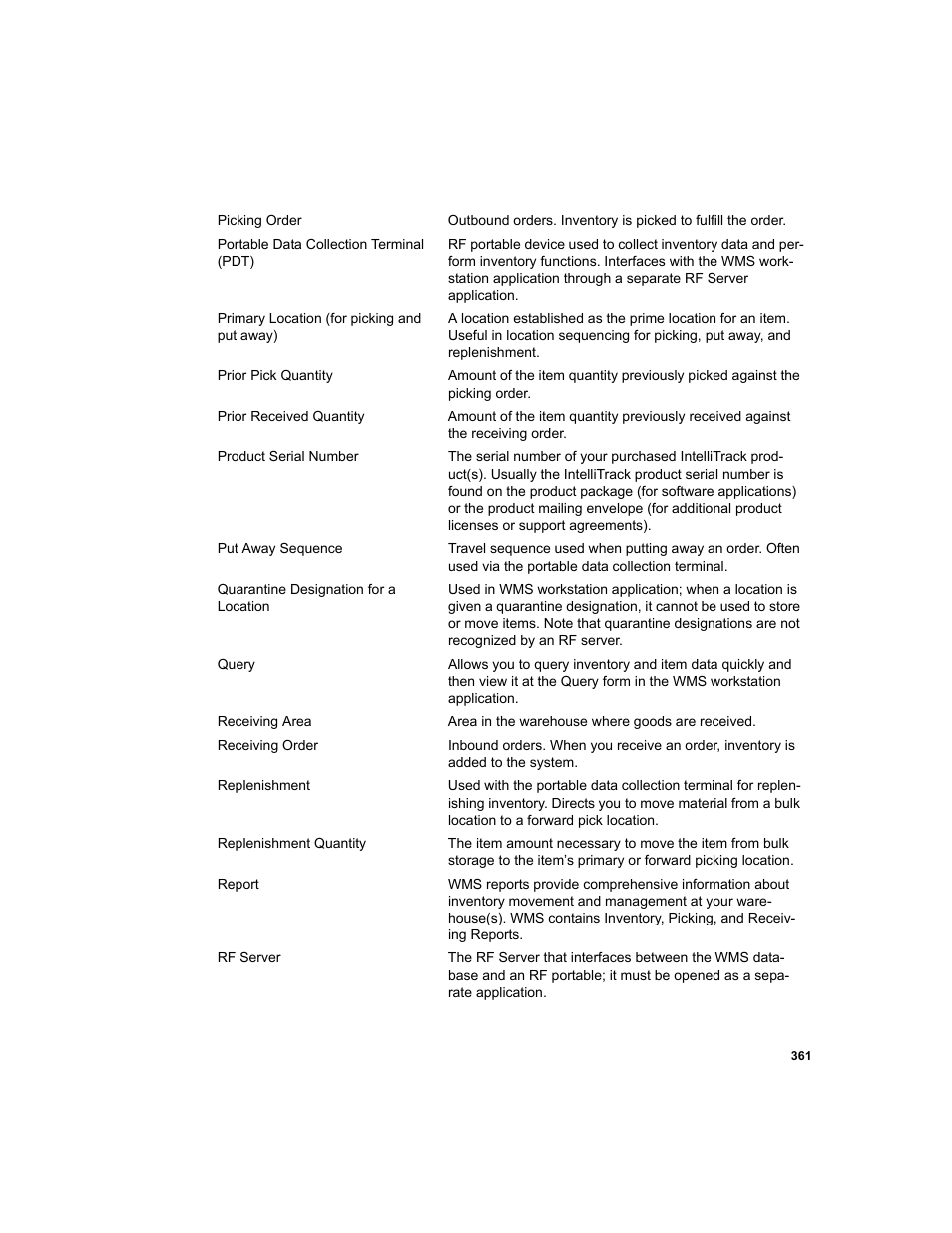 IntelliTrack WMS – Warehouse Management System User Manual | Page 453 / 466