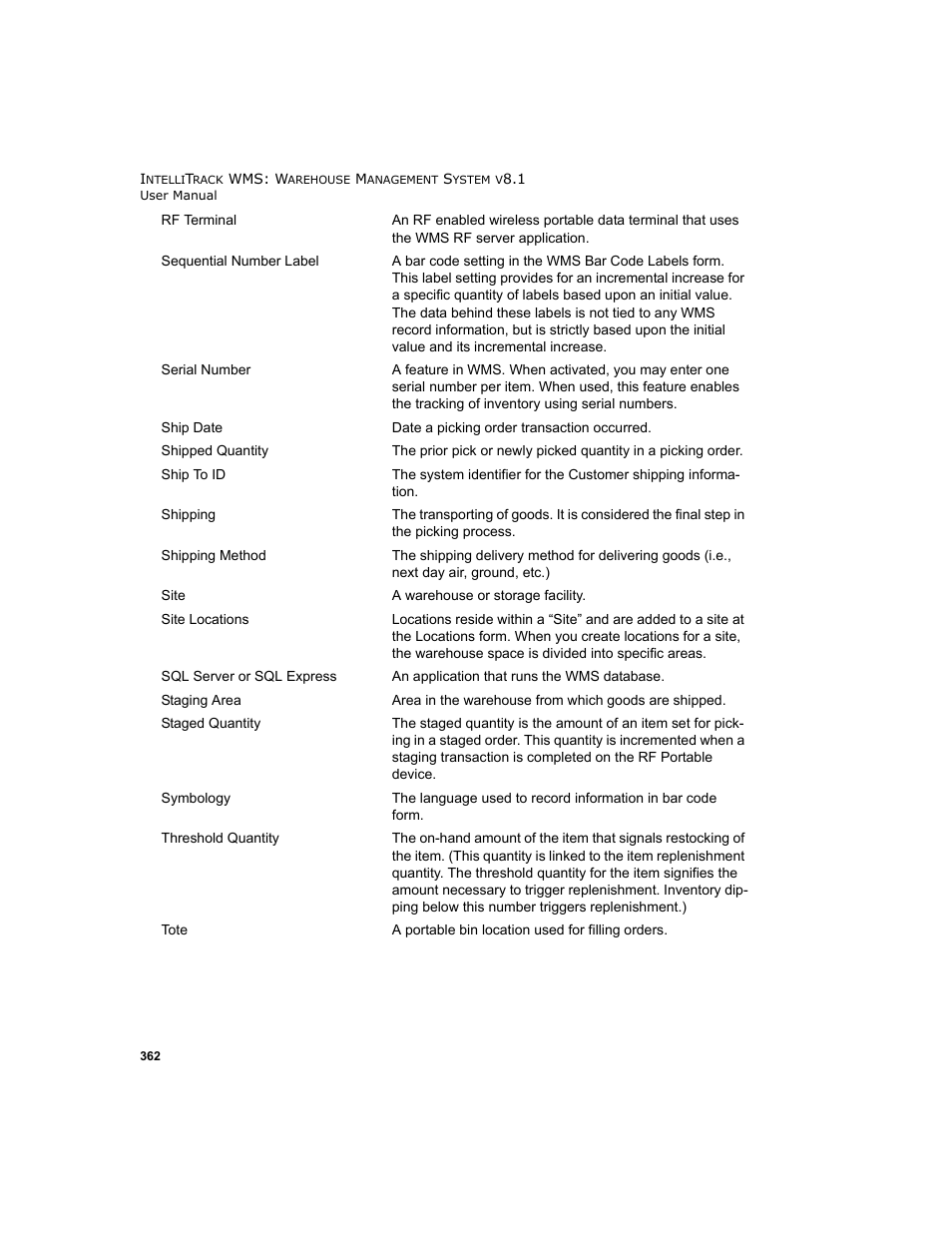 IntelliTrack WMS – Warehouse Management System User Manual | Page 454 / 466