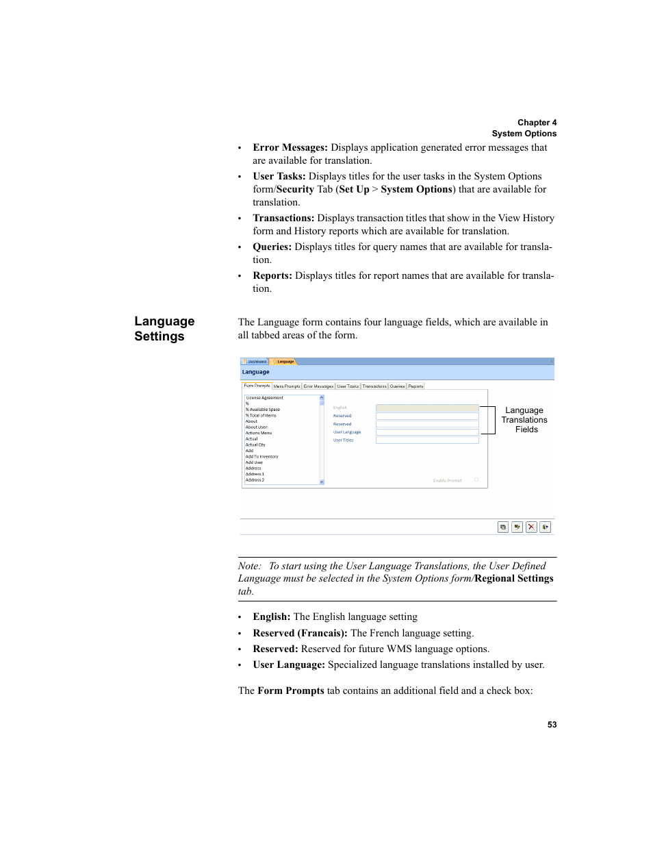 Language settings | IntelliTrack WMS – Warehouse Management System User Manual | Page 79 / 466