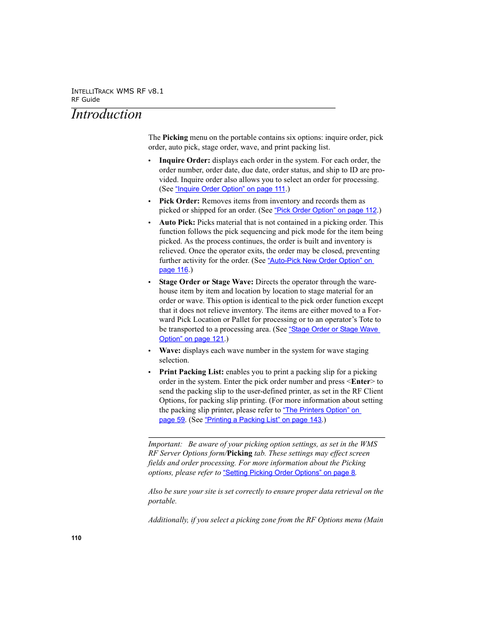 Introduction | IntelliTrack WMS – Warehouse Management System User Manual | Page 120 / 160
