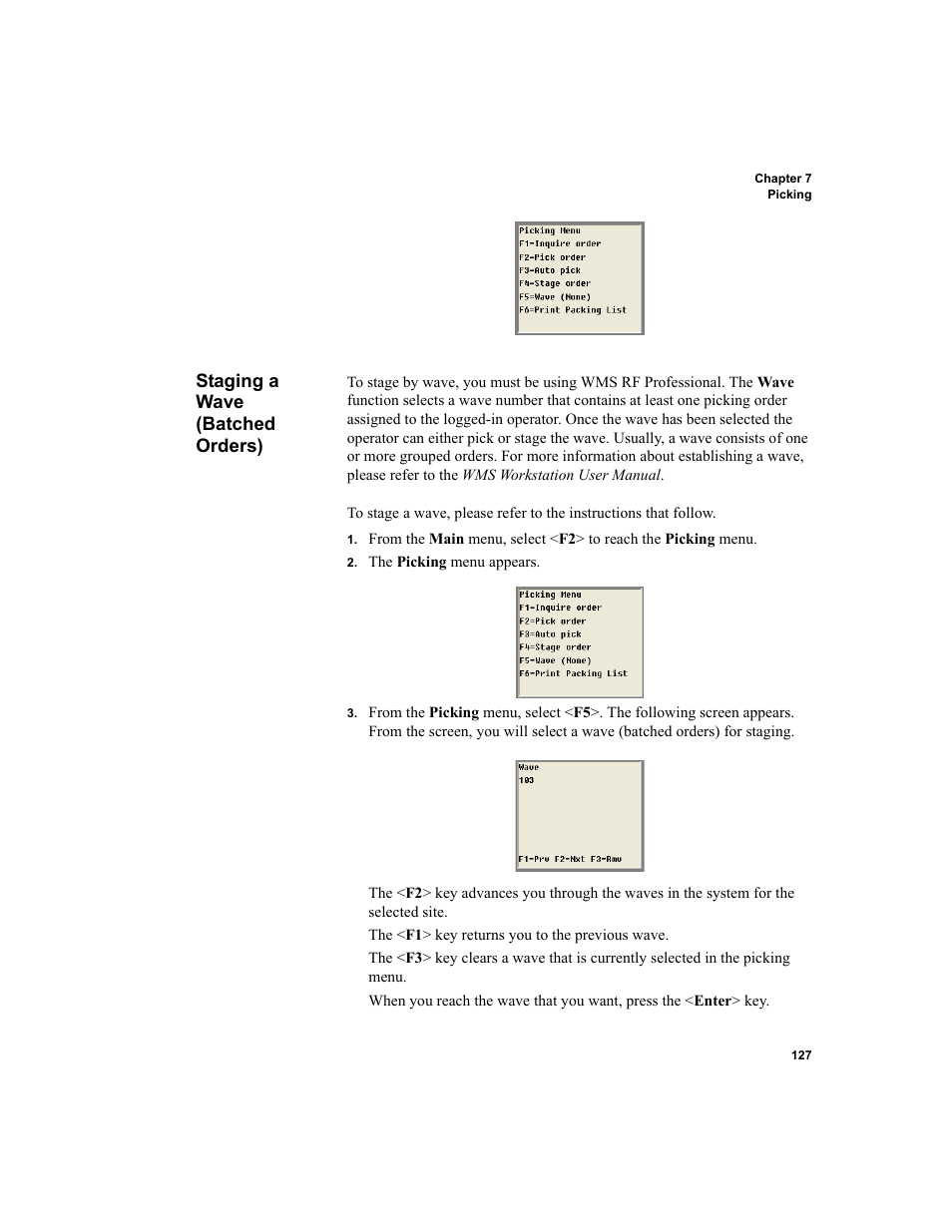 Staging a wave (batched orders) | IntelliTrack WMS – Warehouse Management System User Manual | Page 137 / 160