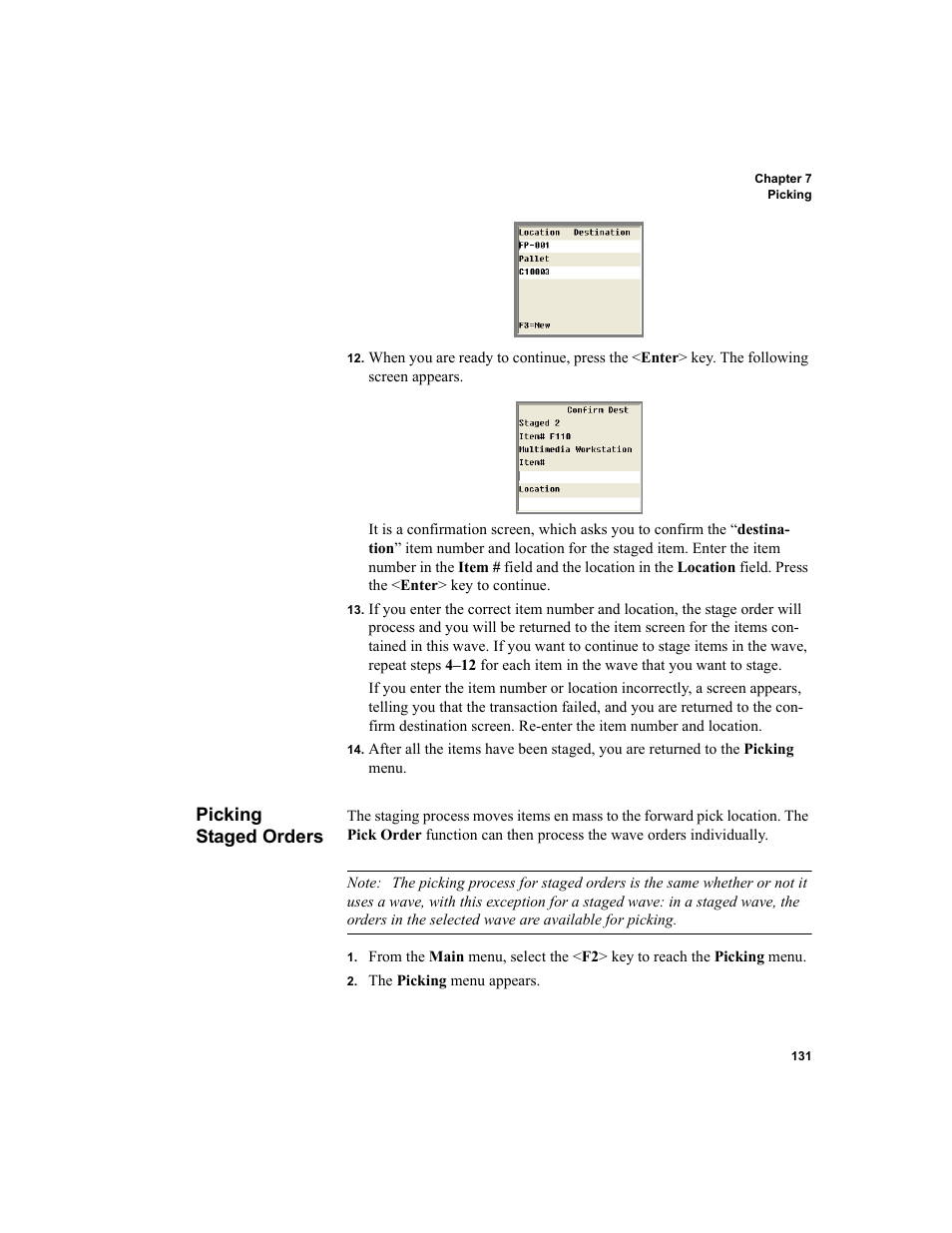 Picking staged orders | IntelliTrack WMS – Warehouse Management System User Manual | Page 141 / 160