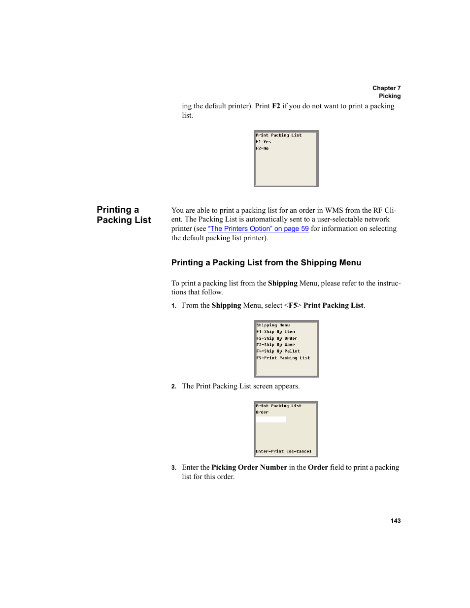 Printing a packing list | IntelliTrack WMS – Warehouse Management System User Manual | Page 153 / 160
