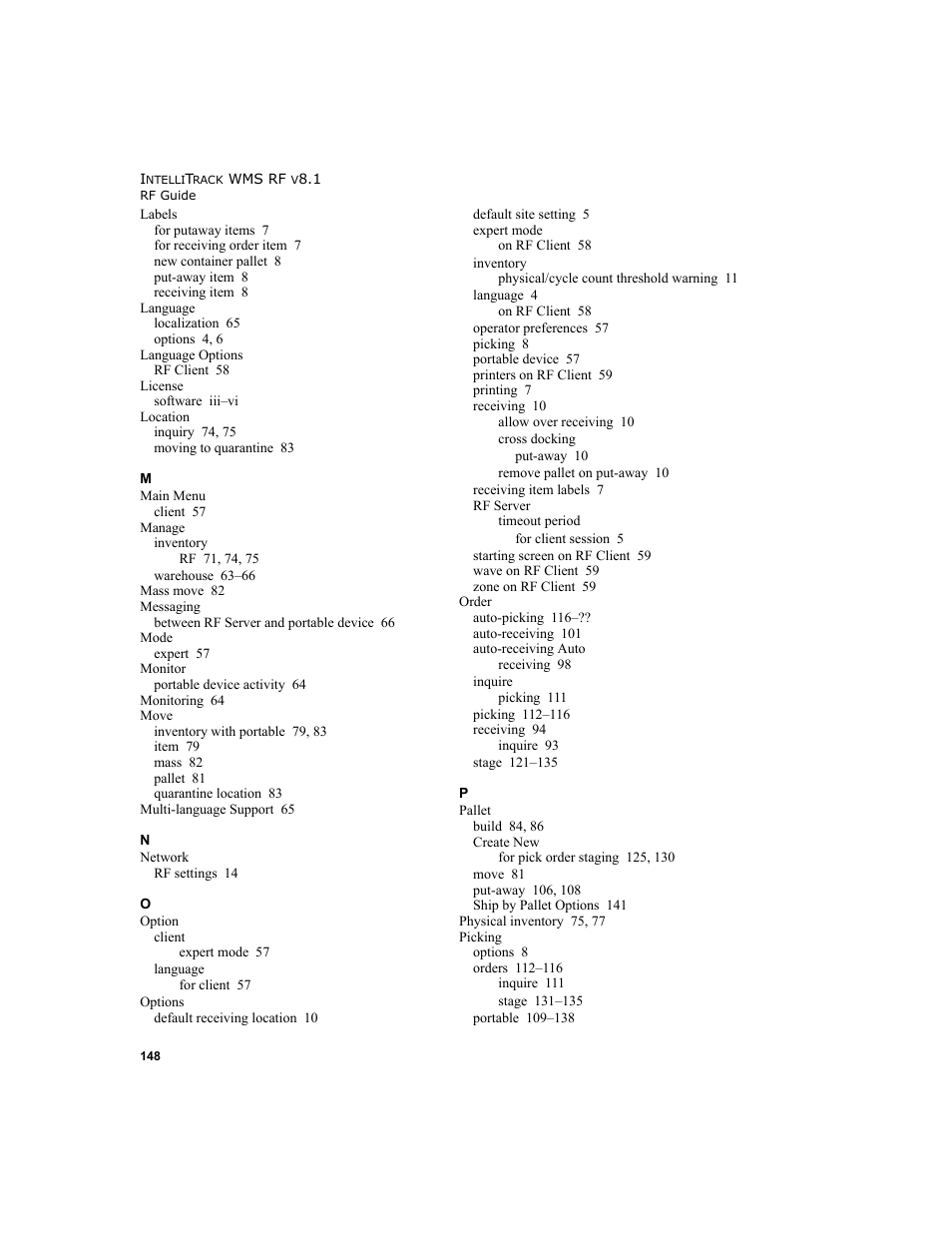 IntelliTrack WMS – Warehouse Management System User Manual | Page 158 / 160