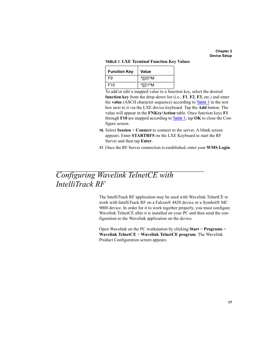 Configuring wavelink telnetce with intellitrack rf | IntelliTrack WMS – Warehouse Management System User Manual | Page 27 / 160