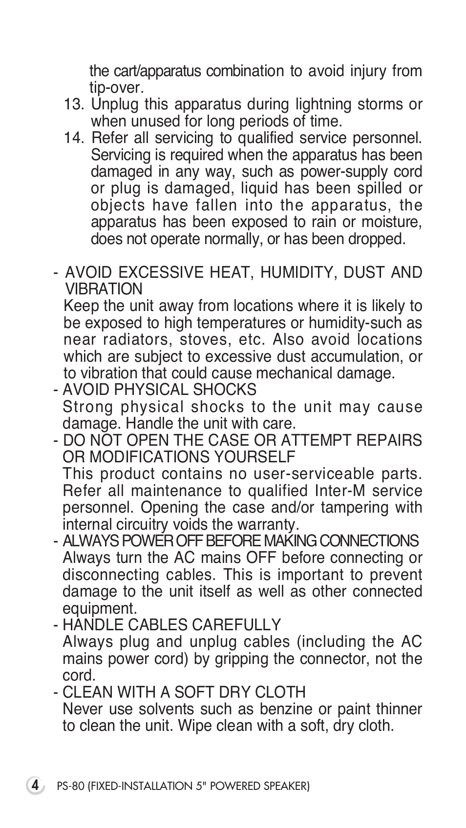 Inter-M PS-80 User Manual | Page 6 / 20