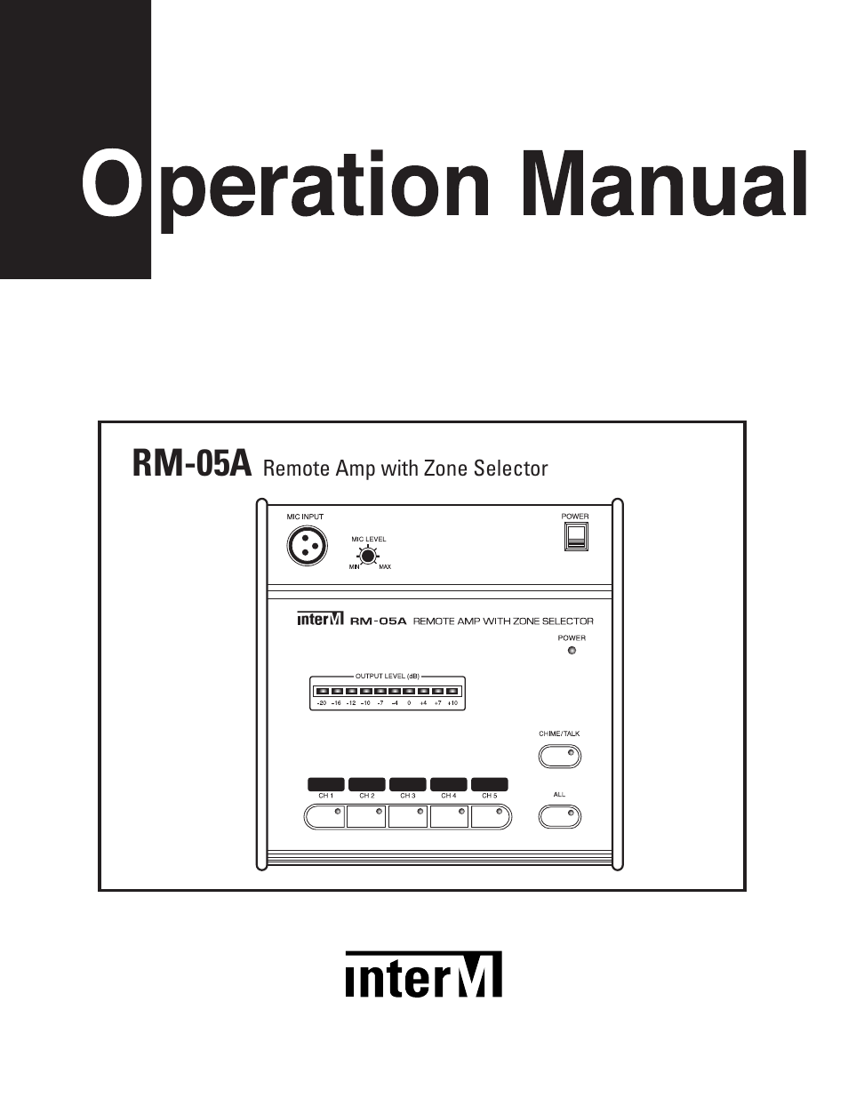 Inter-M RM-05A User Manual | 15 pages