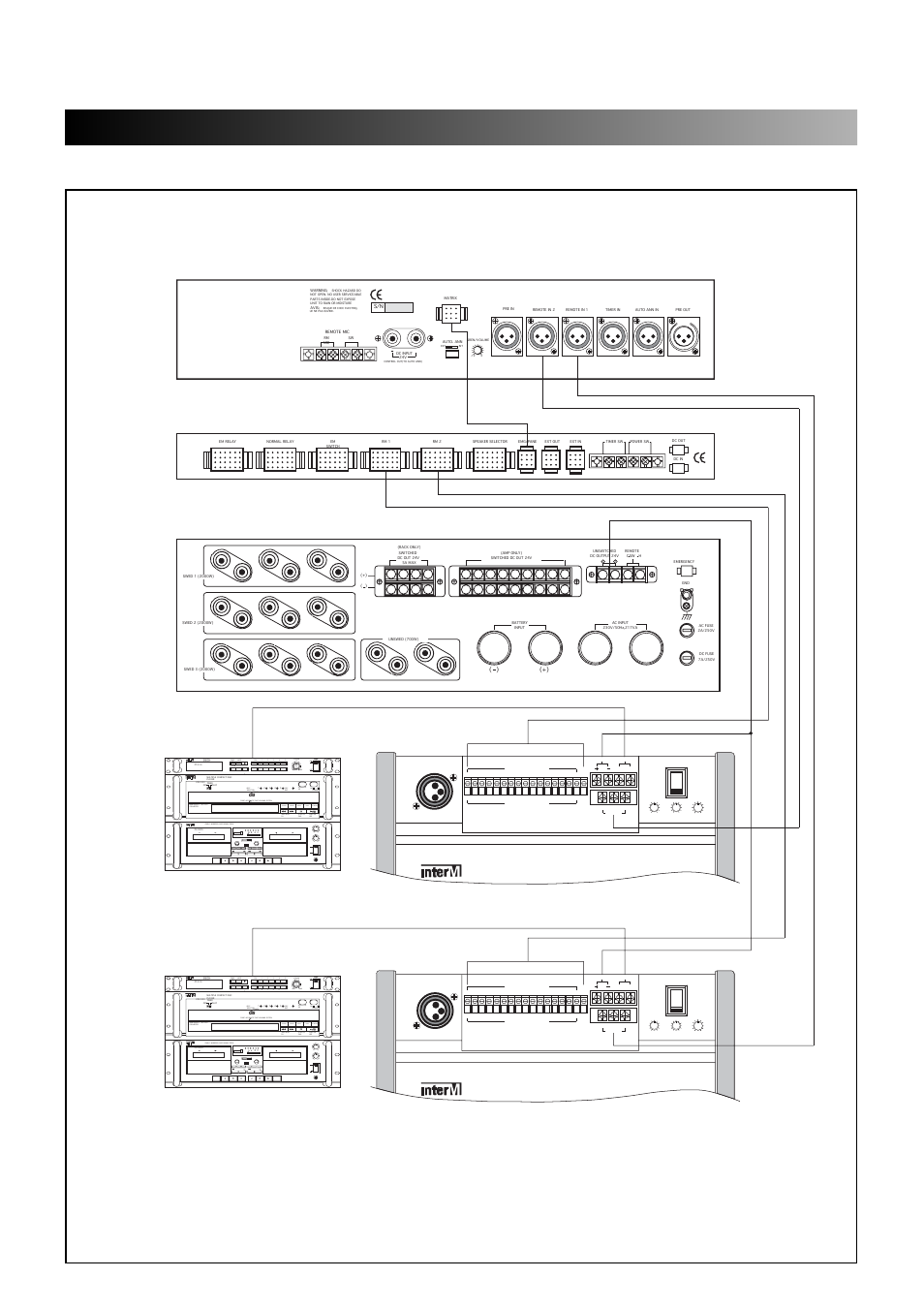 Connections, Powe r powe r on off, Open | Output level, Disc selector, Disc skip open/clo se on off power | Inter-M RM-916 User Manual | Page 7 / 11