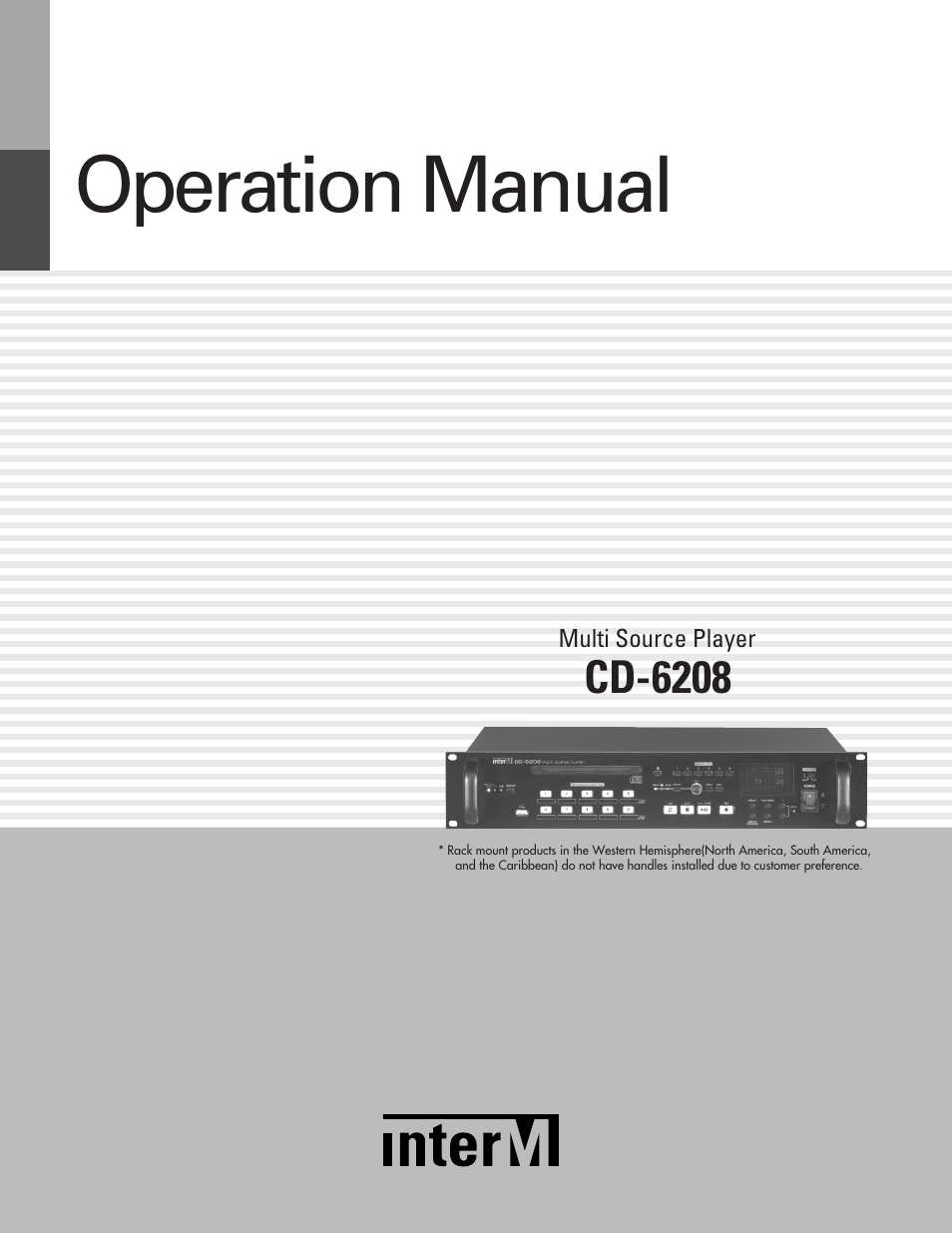 Inter-M CD-6208 User Manual | 28 pages