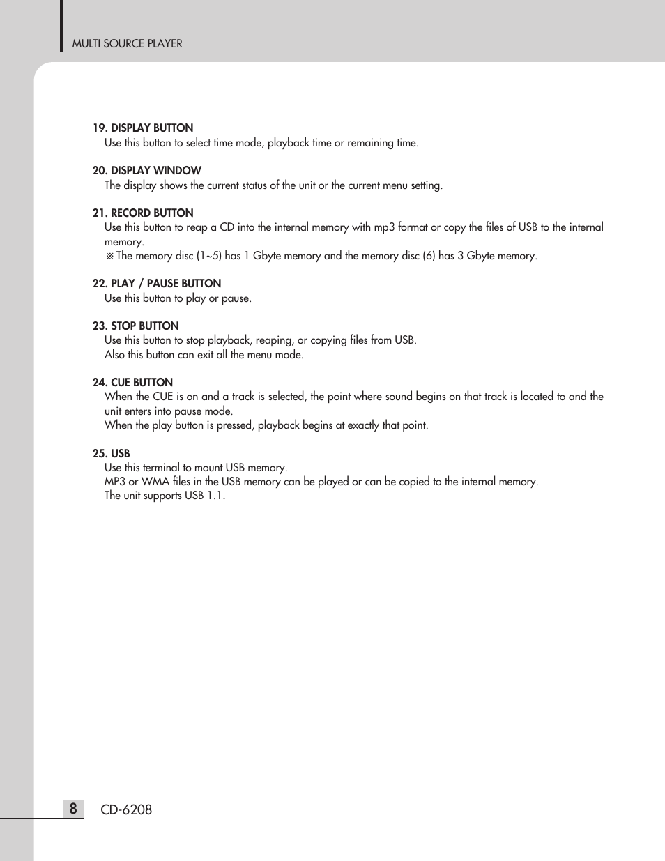 Inter-M CD-6208 User Manual | Page 10 / 28