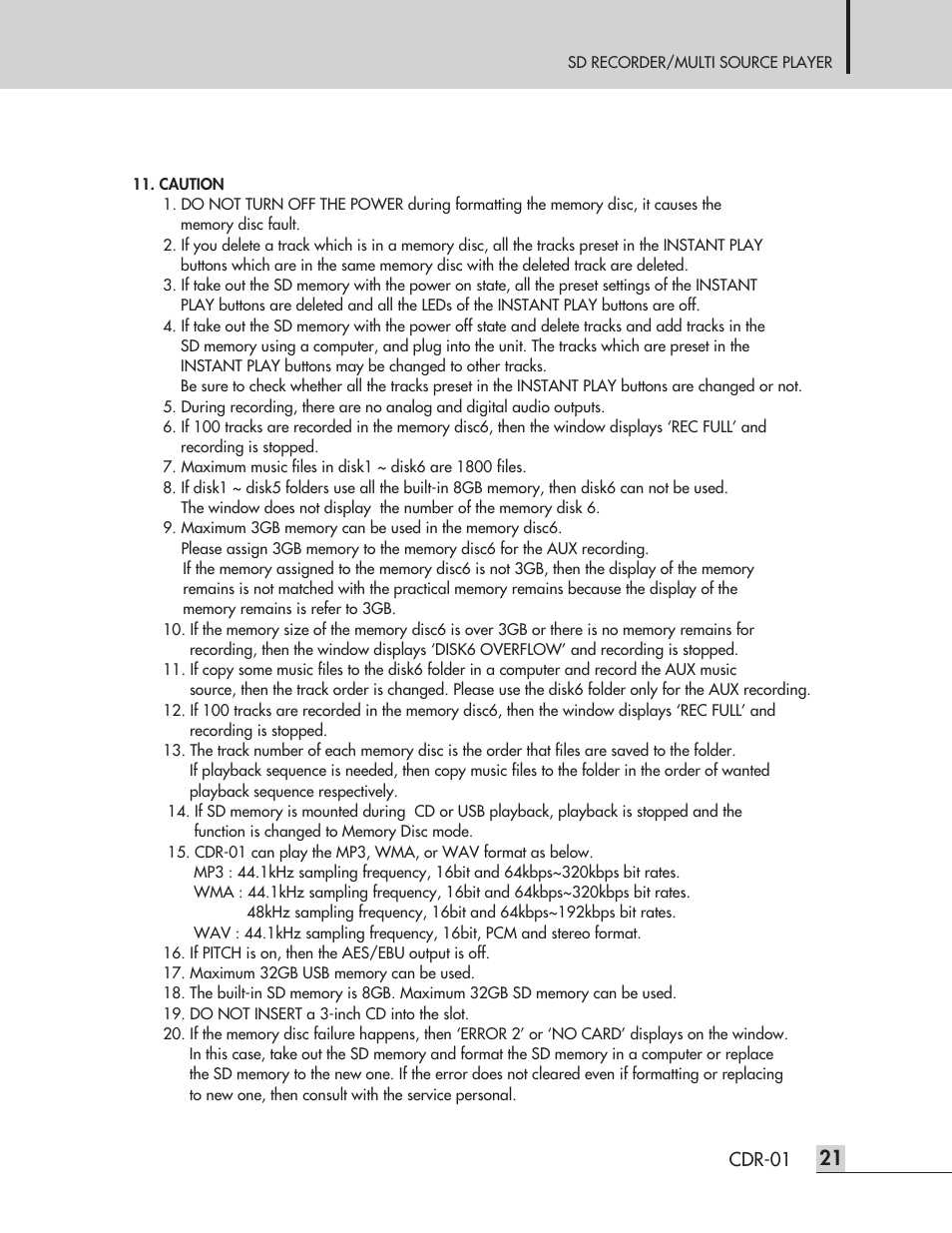 Inter-M CDR-01 User Manual | Page 23 / 28