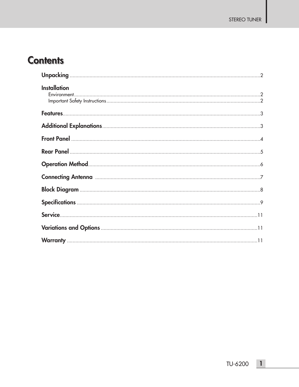 Inter-M TU-6200 User Manual | Page 3 / 16