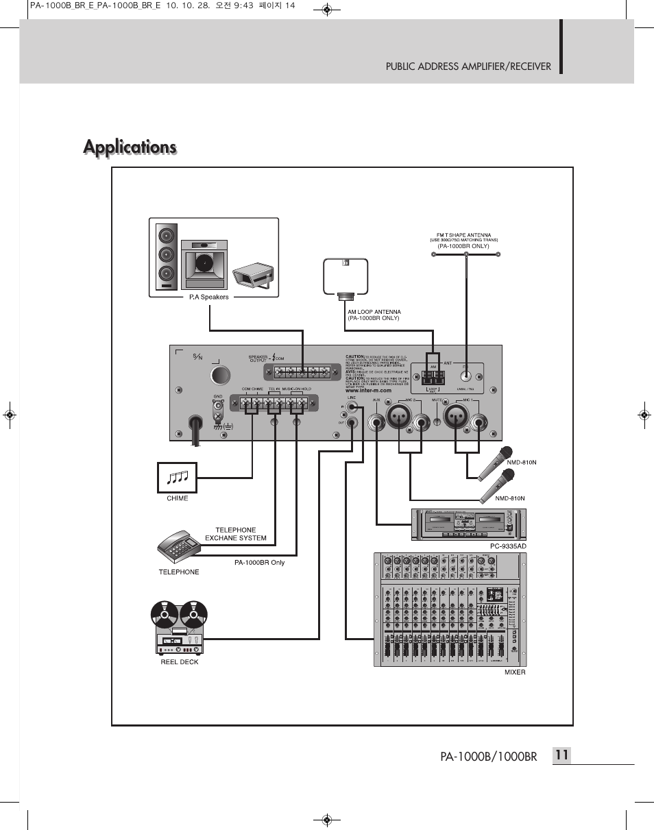 Applications | Inter-M PA-1000B User Manual | Page 13 / 20