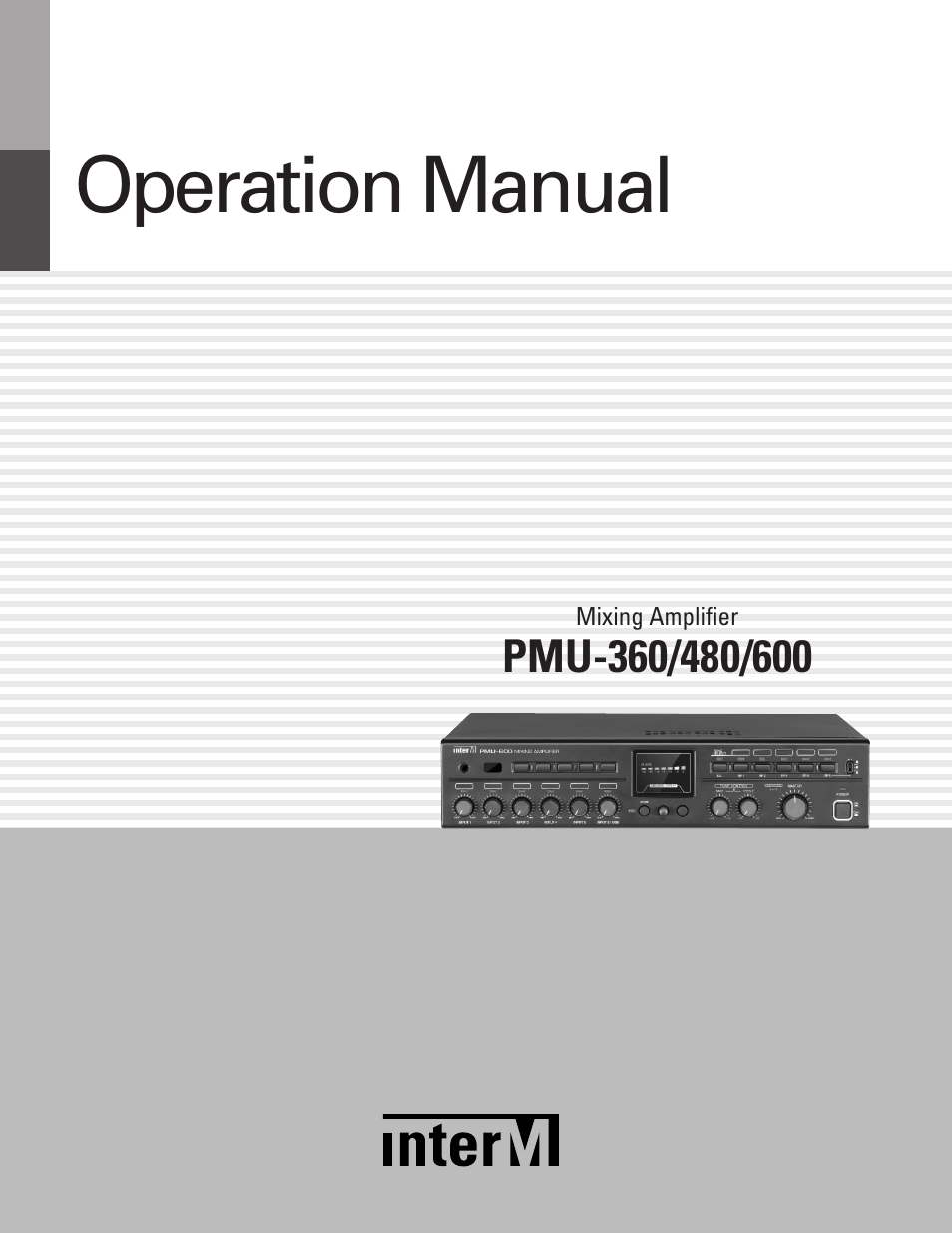 Inter-M PMU-600 User Manual | 20 pages