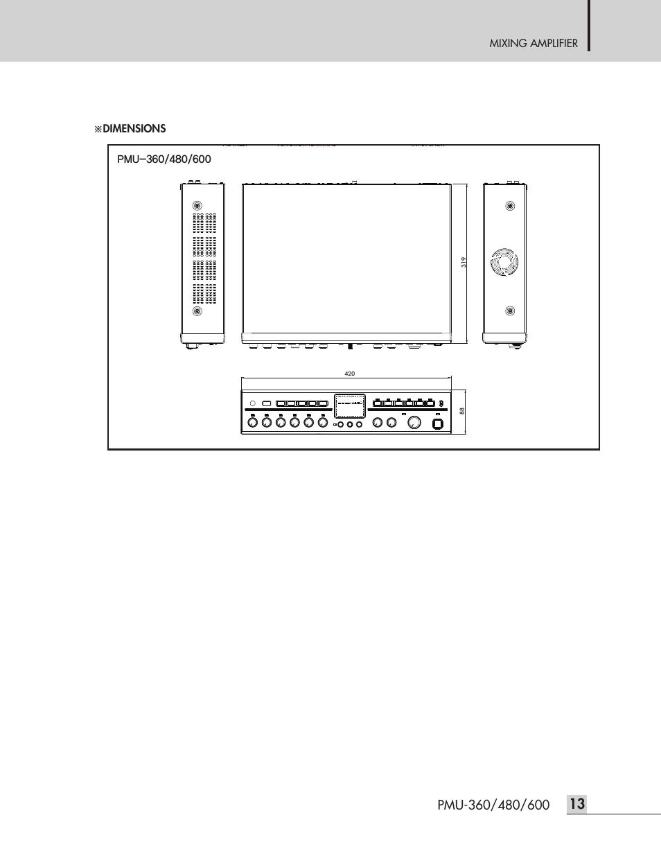 Mixing amplifier | Inter-M PMU-600 User Manual | Page 15 / 20
