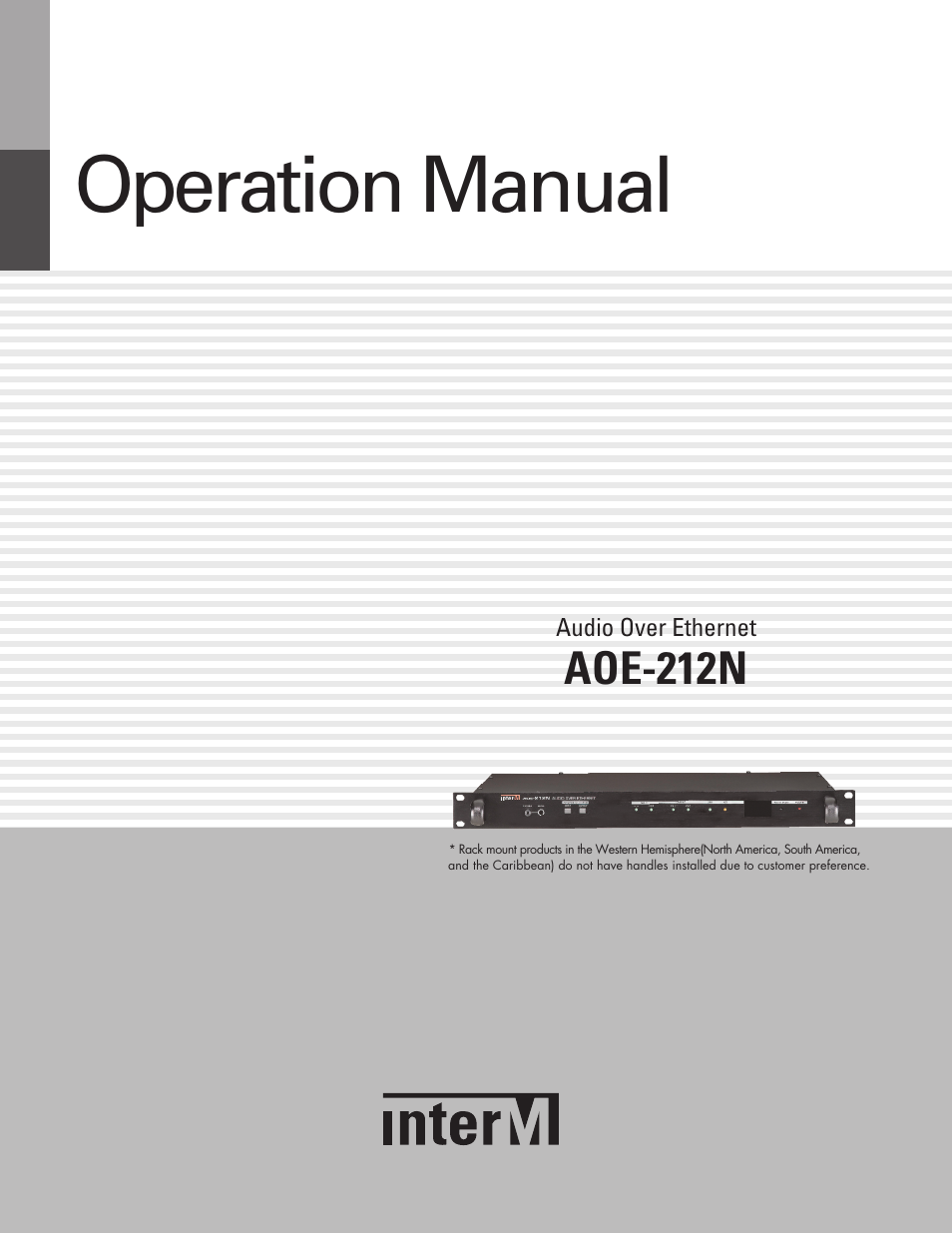 Inter-M AOE-212N User Manual | 32 pages