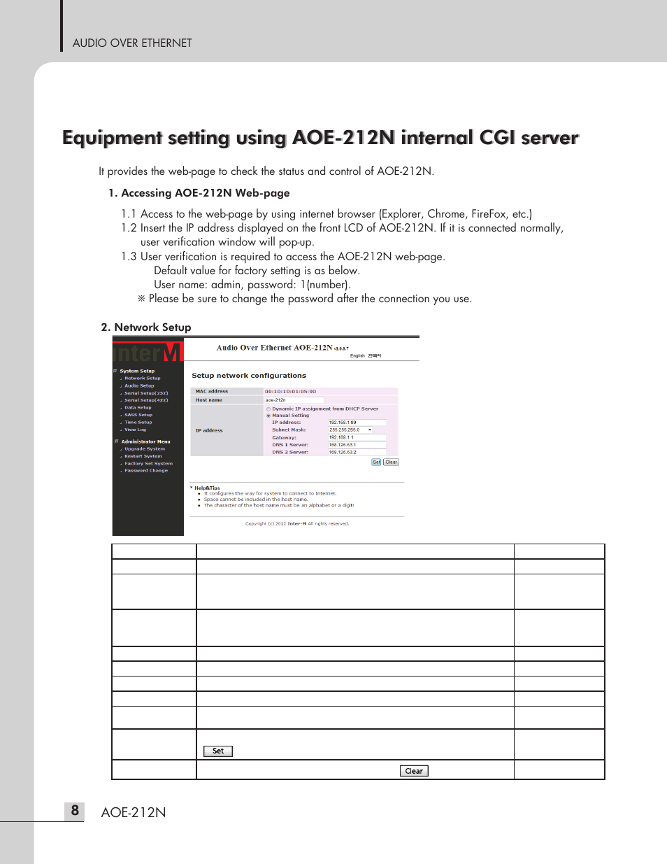 Aoe-212n | Inter-M AOE-212N User Manual | Page 10 / 32