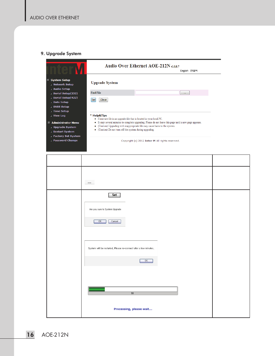 Aoe-212n | Inter-M AOE-212N User Manual | Page 18 / 32